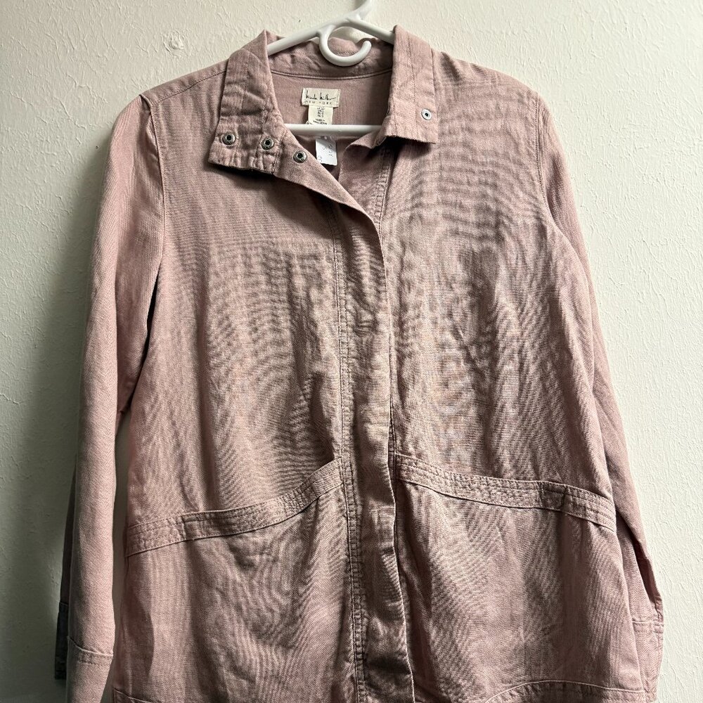 Women's Nicole Miller Blush Pink Linen  & Lyocell Light Jacket, Size: Small, EUC